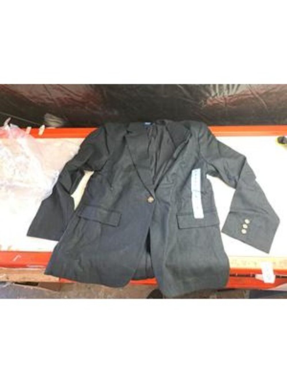 Express Womens Black Tailored Blazer Size L Button-Front Long Sleeve - Picture 4 of 5